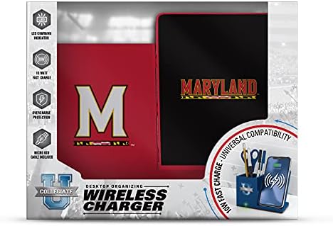 NCAA Unisex Fast Wireless Charging Stand & Desk Organizer – Stylish Multi-Device Charger for Sports Enthusiasts, Efficient Workspace Solution with Built-in Accessory Compartments