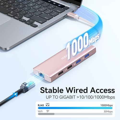 Unlock Your Mac Book’s Full Potential with the Premium 8-in-2 USB C Hub HDMI Adapter – Ultimate Thunderbolt 3 & 10 G USB Data Ports, Stunning 4 K Output, and Sleek Compact Design for 2018-2025 Mac Book Pro & Air Models – Effortless Connectivity, Fast Transfers, and Seamless Streaming for Professionals on the Go!