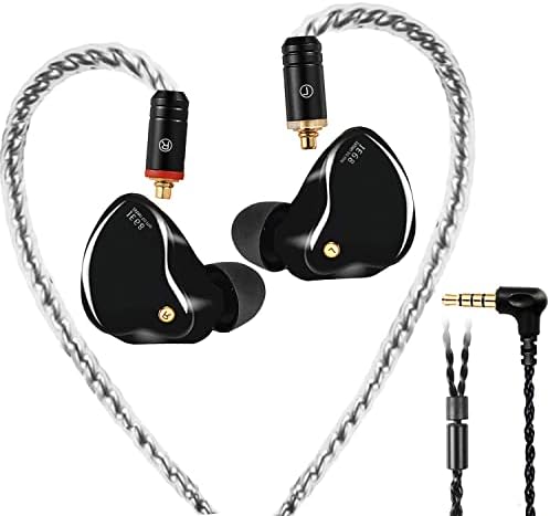Professional-Grade Wired Earbuds for Musicians – Noise Isolating IEM Headphones with Bass-Driven Audio, MMCX Connector for Enhanced Compatibility, Includes Durable Carry Case & Customizable Ear Tips for Optimal Fit – Perfect for Singers, Drummers, and Live Performances