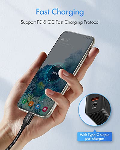 Ultra-Durable 16 ft USB C to USB C Cable – High-Speed PD Charging Cord with Braided Design, Ideal for Samsung Galaxy S21, Pixel, i Pad Pro 2020 & More – Unmatched Length for Ultimate Convenience and Performance