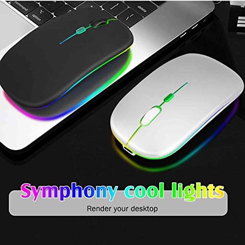 Elevate Your Computing with Urban X Rechargeable 2.4 GHz & Bluetooth Wireless Mouse – Versatile Onyx Black Design for Samsung Galaxy Tab S6 Lite (2022), Laptops, PCs, Mac, i Pad Pro & More – Ergonomic, Silent Click, and Effortless Device Compatibility for Enhanced Productivity