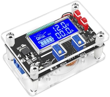 DROK Dual Pack Adjustable DC Voltage Regulator: 24 V to 12 V Step Down Converter with USB Charging Port, Versatile 6 V-32 V Input Range, 5 A Output for Optimal Efficiency and Reliable Power Management Solutions
