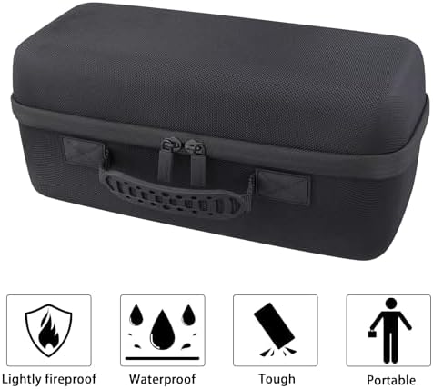 Ultimate Protection for On-the-Go Charging: co2 CREA Hard Travel Case for Anker Power Core Reserve 192 Wh Power Bank – Lightweight, Shockproof, and Stylish Black Design with Custom Compartments for Accessories and Quick Access Zippers