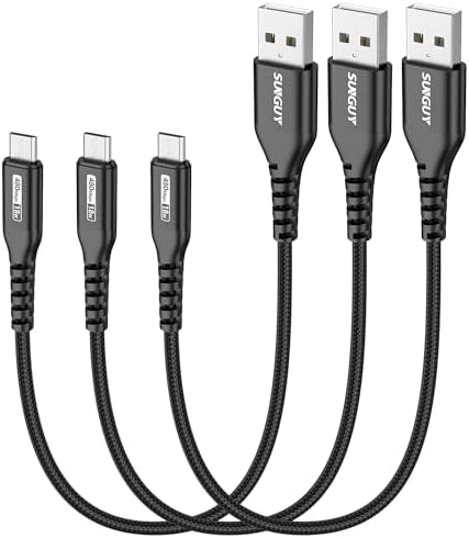 Ultra-Durable 10 FT Micro USB Cable 3-Pack – Fast 18 W Charging & Data Sync for Samsung Galaxy, Android Devices & PS4 – Premium Nylon Braided for Enhanced Flexibility & Strength – Perfect for Home & Office Use