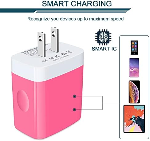 AILKIN 4.8 A Multi-Port USB Wall Charger – Ultimate Fast Charging Station for i Phone 15/14/SE/13/12/11 Pro Max & Samsung S23/S22 – Compact Power Hub with Built-in Safety Features for Home, Office & Travel