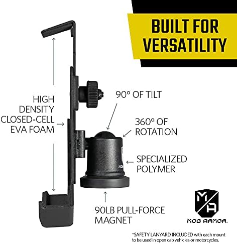 Mob Armor Heavy-Duty Magnetic Phone Mount for Car – Ultimate Universal Holder for i Phone & Android, Engineered for Off-Road and Commercial Applications, Superior Grip for Secure Hands-Free Navigation & Entertainment, Essential Vehicle Accessory for All Drivers