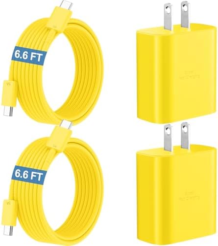 45 W Super Fast USB-C Charger with 6.6 ft Cable – Ultra-Fast Charging Adapter for Samsung Galaxy S24/S23/S22/S21/Note 20 – Stylish Deep Purple & Blue Design for Enhanced Device Performance and Safety