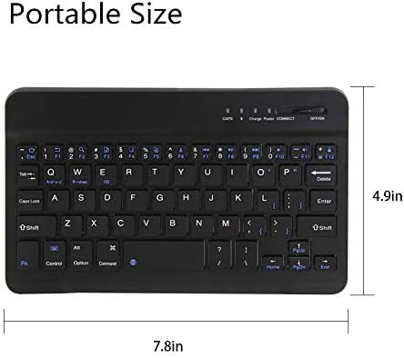 FLY WAY Ultra-Slim Portable Bluetooth 3.0 Keyboard for Tablets – Rechargeable Mini Keypad Compatible with i OS, Android & Windows Devices – Lightweight Wireless Typing Solution for Travel & Remote Work