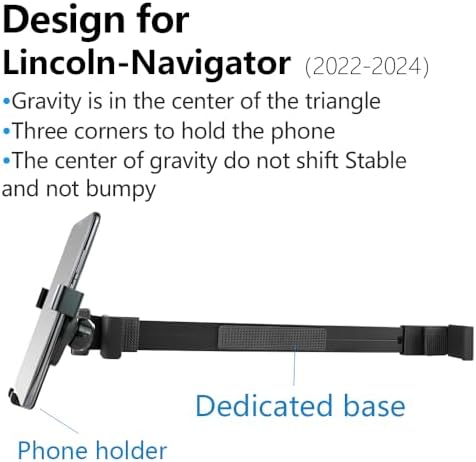 Premium Lincoln Navigator Phone Holder for 2022-2024 | Hands-Free Mobile Mount with 360° Rotation | Sleek Auto Accessory for Safe Navigation and Communication | Durable Design & Easy Installation for Enhanced Driving Experience