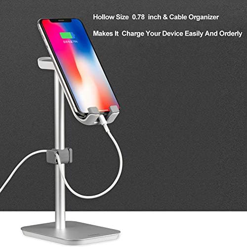 Premium Aluminum Alloy Headphone & Kindle Holder – Ergonomic Desktop Organizer for Headphones and e Readers Up to 11 Inches – Stylish Silver Finish with Secure Non-Slip Base for Optimal Stability and Clutter-Free Workspaces