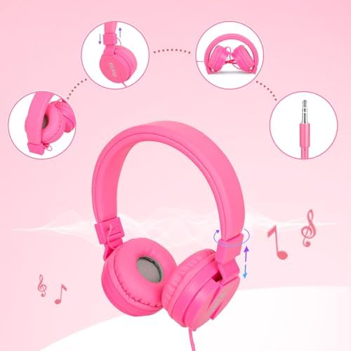 Premium ONTA Kids Headphones – Comfortable Noise-Canceling On-Ear Headset for Young Learners | Durable Wired Earphones Designed for School, Travel, and Home | Perfect Fit for i Pads, Smartphones, and Laptops | Unmatched Sound Quality for Ages 3+