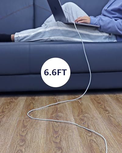 Magnetic USB-C Charging Cable (2 m) – Midnight Blue – Fast 3-in-1 Charge for Mac Book Air & Pro – Effortless Magnetic Connection, Durable Design for Ultimate Convenience – Perfect for Home & Office Use