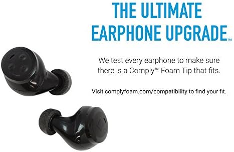 Upgrade Your Listening Experience with Comply TW-200-C Memory Foam Earbud Tips | Perfect Fit for Anker, Sennheiser, JBL & Sound PEATS | Superior Noise Isolation, Unmatched Comfort, and Enhanced Audio Performance | Black, Medium (3 Pairs) for All-Day Wear | Ideal Replacement Ear Tips for Audiophiles