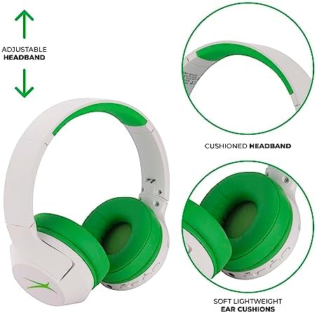 Altec Lansing Kid-Safe Wireless Headphones – Active Noise Cancellation for Children Aged 7+, 85 d B Volume Limiting, 15-Hour Battery Life, Ergonomic Foldable Design for Ultimate Comfort and Safety in Music, Movies, and Gaming