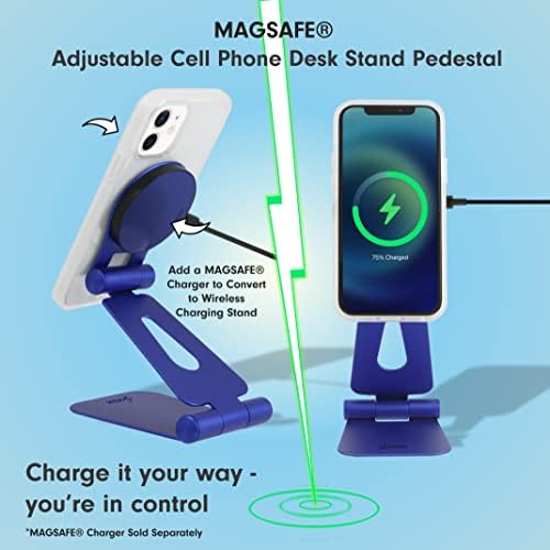 Sonix Magnetic Adjustable Cell Phone Desk Stand Pedestal Compatible with Apple MagSafe (Graphite) – Enhanced Compatibility and Speed