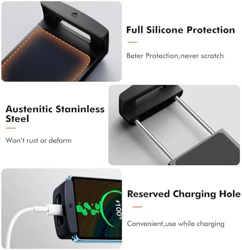 Universal 360-Degree Rotatable Car Phone Holder – Air Vent Mount for i Phone, Android & Tablets (4.7-12.9”) – Enhanced Stability & Hands-Free Convenience for Safe Driving & Navigation – Sleek Design for Optimal Compatibility