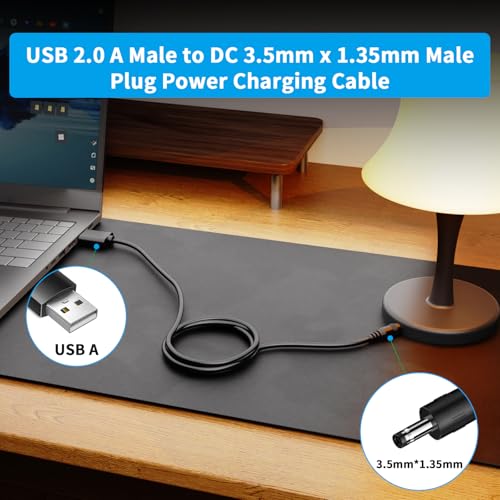 JLY (3 Set 3.94Ft) USB C Male to 3.5mm x 1.35mm DC Power Cable, High-Efficiency Adapter Cord for Laptop Router Fan LED Lighting – Portable, Durable, and Perfect for On-The-Go Charging Solution – Enhanced Compatibility and Speed