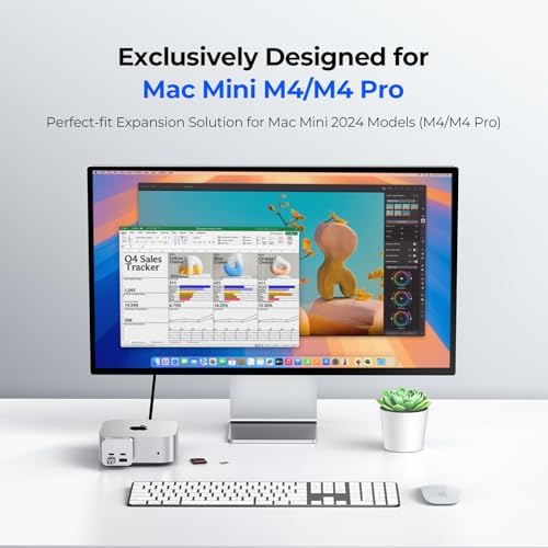Elevate Your Mac Mini Experience with the GIISSMO 6-in-1 Aluminum Dock – Ultimate High-Speed Connectivity Hub Boasting Dual USB A & C Ports, SD/TF Card Readers for Lightning-Fast Data Transfers, and Effortless Multi-Device Integration – Transform Your Workflow with a Sleek and Portable Design for On-the-Go Professionals