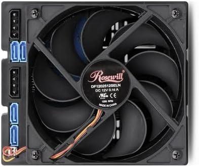 Elevate Your Storage Solutions with the Rosewill Hot-Swap SATA/SAS Hard Disk Drive Cage – Convert 3 x 5.25-Inch Bays to 4 x 3.5-Inch for Enhanced Performance and Seamless Access – Ideal for Efficient Data Management in Black Finish