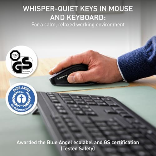CHERRY Stream TKL Wired USB Keyboard – Compact Silent Keystroke Design for Enhanced Office Productivity and Ergonomic Comfort – Ideal for Professionals and Minimalist Workspaces