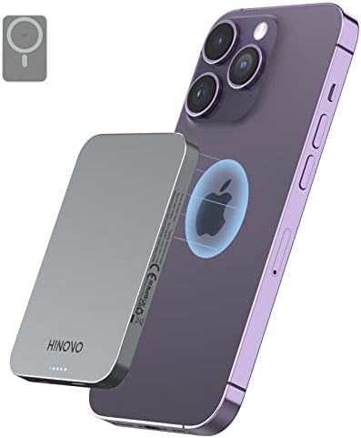Ultra-Slim Magnetic Power Bank for i Phone – 5000 m Ah Wireless Charger with 20 W PD Fast Charging, Sleek Aluminum Alloy Design, and Superior Compatibility for i Phone 16/15/14/13/12 Series, Effortless Snap-On Charging with Advanced Heat Dissipation Technology and Robust Magnetic Stability