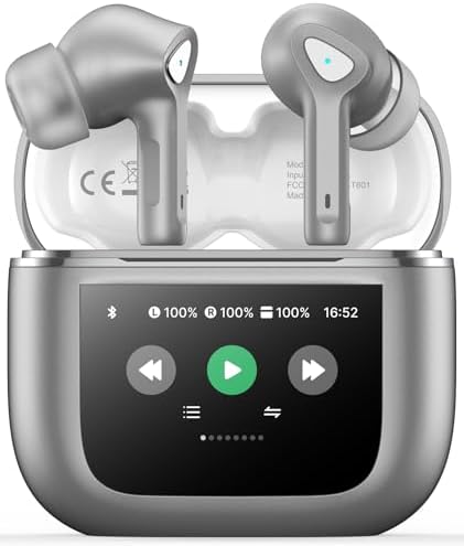 Ultimate Bluetooth 5.3 Wireless Earbuds – Experience Superior Deep Bass with 50-Hour Playtime, IPX7 Waterproof Design for Enhanced Durability, Featherlight In-Ear Fit for All-Day Comfort, Integrated Microphone for Clear Hands-Free Calling, Effortless Compatibility with i OS & Android Devices – Ideal Gift for Music Enthusiasts and Fitness Lovers