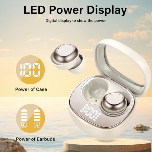 Ultimate Sleep Solutions: 2025 Bluetooth 5.4 True Wireless Earbuds for Side Sleepers – 53 Hours of Hi-Fi Sound, Advanced 3 D Noise Cancellation, IP7 Waterproof, Quick USB-C Charging – Experience Restful Nights and Unmatched Comfort Anytime, Anywhere