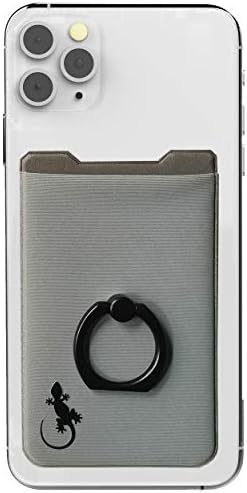 Gecko Universal Phone Ring Wallet – 360° Swivel Grip with Strong Adhesive for Credit Cards and Cash – Enhanced Stability and Comfort for Selfies, Videos, and Everyday Use – Compatible with All Cell Phone Models – Durable, Magnetic Mount Ready – Gray Finish – 90-Day Satisfaction Guarantee