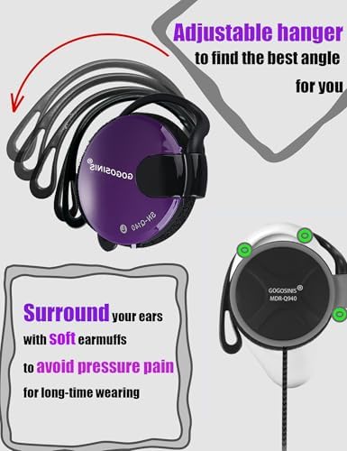 Vibrant Pink Over-Ear Kids Earbuds with Secure Earhooks – Perfectly Designed Audio Companion for Ages 3-8, Ideal for School, Home, and On-the-Go Listening with Universal 3.5 mm Compatibility for Phones and PCs