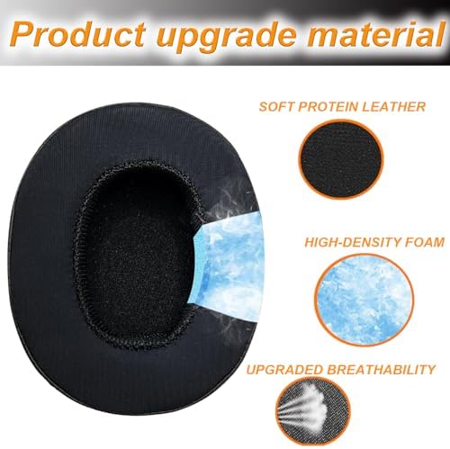 Ultimate Cooling Gel Ear Pad Replacement for Skullcandy Venue Wireless ANC, Crusher Series & Hesh ANC – Superior Comfort Headphone Cushions for Enhanced Noise Isolation & Immersive Audio Experience – Essential Accessories for Audiophiles and Music Lovers