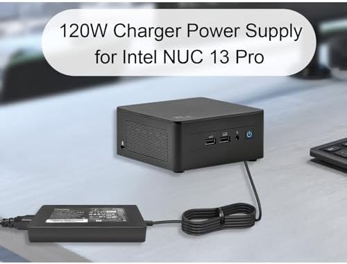 JUYOON 20 V 6 A 120 W High-Efficiency Charger for Intel NUC 13 Pro & 12 Pro Mini PCs – Optimal Power Supply for ASUS NUC Kits & Gaming Monitors, Enhanced Compatibility with ROG Swift and Strix Series, Ideal Replacement Adapter for Reliable Performance