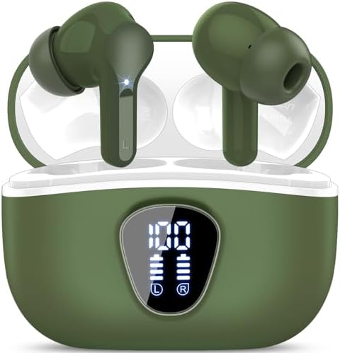 Elevate Your Sound Experience with Premium Wireless Earbuds – Advanced Bluetooth 5.4, Hi-Fi Stereo Audio, and ENC Noise Cancellation for Crystal-Clear Calls, IP7 Waterproof Design for Active Lifestyles, 48-Hour Playtime with LED Battery Display, Chic Rose Gold Finish for Everyday Elegance in Sports and Leisure