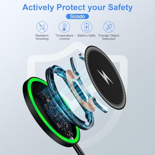 S25 Ultra Fast Wireless Charging Pad – Premium Qi-Compatible Charger for Samsung Galaxy S25/S24/S23/S22/S21/S20/S10 & Google Pixel 9/9 Pro XL/8 Pro/7/6 – Sleek Design with Anti-Slip Surface & Included Adapter for Optimal Performance – Elevate Your Charging Experience with Enhanced Speed and Compatibility