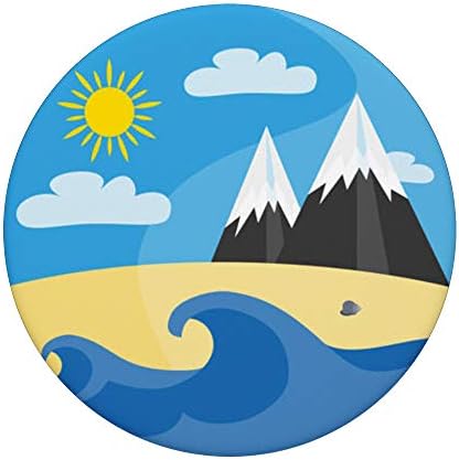 Snow Mountains Pop Mount Socket Sun Art Work River Nature PopSockets Grip and Stand for Phones and Tablets – Enhanced Compatibility and Speed