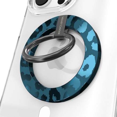 Transform Your i Phone 16, 15, 14, 13, 12 with VELVET CAVIAR’s Amethyst Purple Leopard Mag Safe-Compatible Grip – Stylish Magnetic Ring Holder & Adjustable Stand for Effortless Hands-Free Viewing, Secure Texting, and Enhanced Usability – Elevate Your Mobile Experience with Durable, Lightweight, and Customizable Accessory