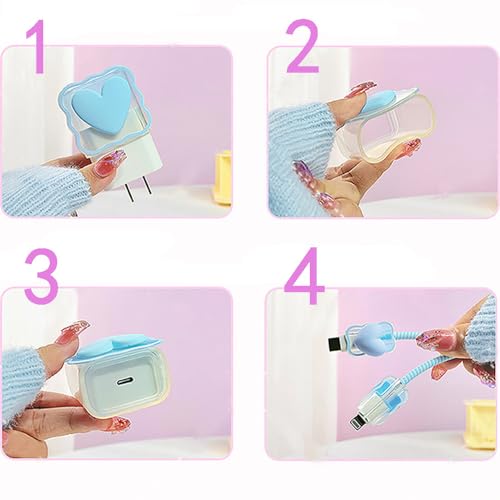 Vibrant Purple Heart-Shaped USB Charger Protector for i Phone – Stylish Silicone Data Cable Guard with Rapid Charging Capability, Ideal for Trendy Tech Enthusiasts and Mobile Users