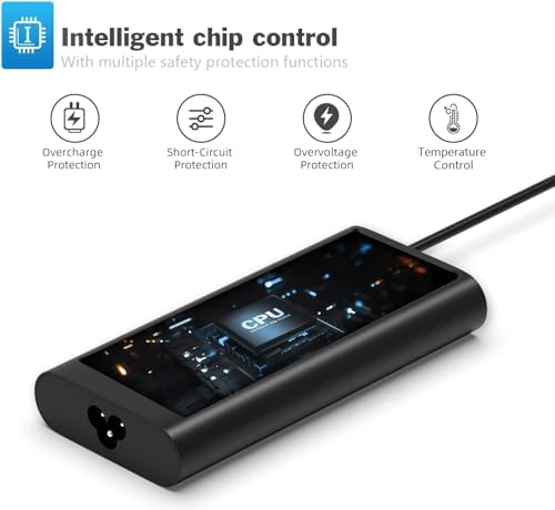 High-Power 90 W USB-C Laptop Charger: Universal Compatibility for Dell, HP, Lenovo, and More – Fast Charging AC Adapter for Precision 3540, XPS 13, Latitude Series, and Versatile Device Support – Reliable Power Supply with 12-Month Warranty for Enhanced Performance and Efficiency