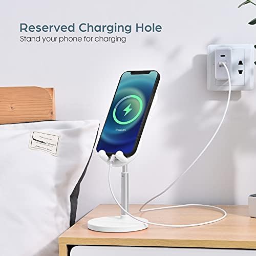 OATSBASF Cute Cell Phone Stand, Adjustable Bunny Phone Stand for Desk, Thick Case Friendly Holder Compatible with iPhone, Kindle, iPad, Switch, All Phones (Pink) – Enhanced Compatibility and Speed