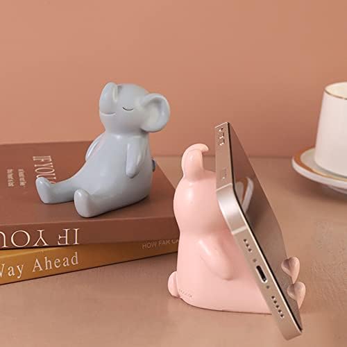 Desk Cell Phone Holder Stand Cute Animals Resin Smartphone Holder Bracket for Office Free You Hands Home Ornament – Enhanced Compatibility and Speed