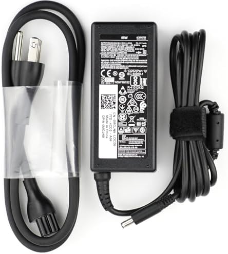 65 W High-Efficiency AC Adapter for Dell Inspiron & Vostro Series – Ultra-Compatible 4.5 mm Tip Laptop Charger with Enhanced Portability, Ideal for 3000, 5000, 7000 Models – Lightweight Design Perfect for On-the-Go Use and Travel-Friendly Power Solution