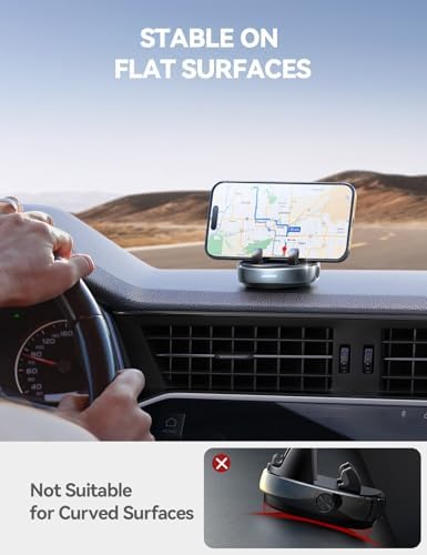 JOYROOM 360° Rotating Car Phone Holder – Anti-Slip Dashboard Mount for Seamless Smartphone & GPS Integration – Sun Glare Blocking for Clearer Navigation – Universally Compatible with Pop Grips & Mobile Devices – Superior Stability for a Safe Driving Experience
