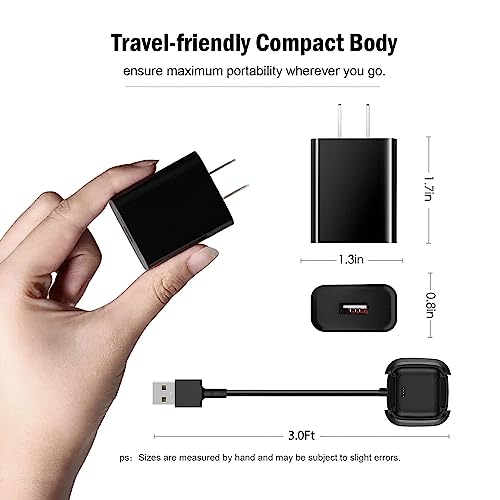 Ultimate Fast Wall Charger for Fitbit Inspire 2 & Ace 3 – Quick USB Charging Cable for Kids’ Fitness Trackers – Enhanced Compatibility & Lightning Speed for Active Lifestyles – Reliable Power Solution for Home, School & Travel
