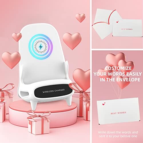 15 W Fast Qi Wireless Charger Stand with Sound Amplification – Stylish and Functional Gift for Men and Women, Ideal Birthday and Anniversary Present, Compatible with Various Smartphones, No AC Adapter Required – Elevate Your Charging and Audio Experience