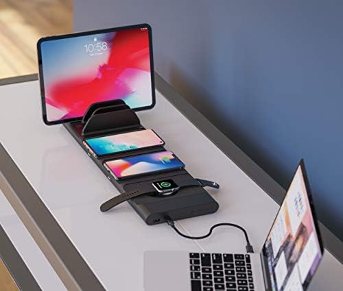 Scosche BLQP-XTSP Base Lynx Modular Qi-Certified Wireless Charging Hub – Fast, Customizable Charging Solution with Safety Features for Home and Office – Sleek Design for Effortless Device Powering and Enhanced Compatibility
