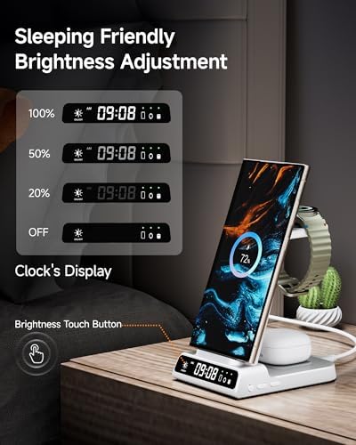Ultimate 3-in-1 Wireless Charging Dock for Samsung: Fast Charge Galaxy S25 Ultra, Z Flip 7, and Galaxy Watch7 with Compact, Safe Design – Effortless Power-Up for Your Devices Anytime!