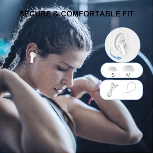 Cutting-Edge Bluetooth 5.4 Wireless Earbuds with Advanced Noise Cancellation & Intuitive Touch Control – IP5 Waterproof for All-Weather Performance, Immersive Deep Bass Sound, and Customizable 6 EQ Settings – Perfect for Active Lifestyles and Daily Use (Sleek Black)