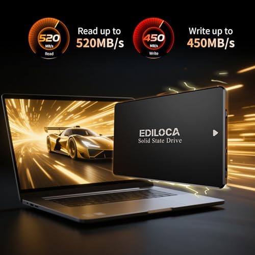 Transform Your PC Performance with the 128 GB SATA III SSD – High-Speed Internal Solid State Drive Featuring 500 MB/s Read Speed, Shock-Resistant Durability, and Advanced 3 D TLC NAND Technology for Reliable Data Storage and Enhanced System Responsiveness