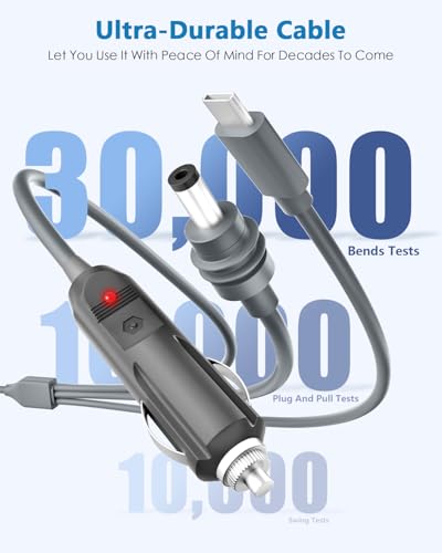 Ultimate Starlink Mini Car Charger – 100 W USB C to DC Power Cable – 10 ft Durable Cigarette Lighter Charging Cord – High-Speed Compatibility for Seamless Device Powering on the Go – 18 AWG Enhanced Performance