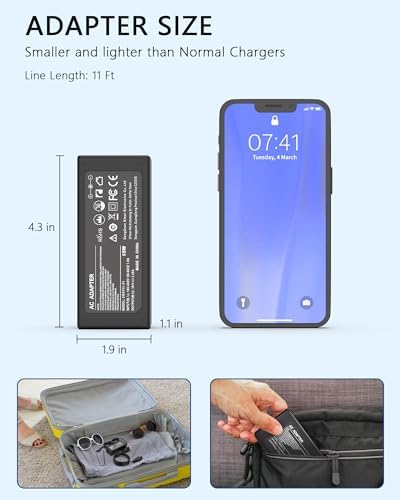 Premium 65 W Laptop Charger for Acer Chromebook – Fast Charging AC Adapter with Enhanced Safety Features for Models CB3, CB5, R11, R13, C720, and More – Reliable Power Supply with Over-Voltage, Over-Current, and Short-Circuit Protection – Compatible with Multiple Acer Series – Includes Power Cord and User Manual – Perfect for Home or Office Use