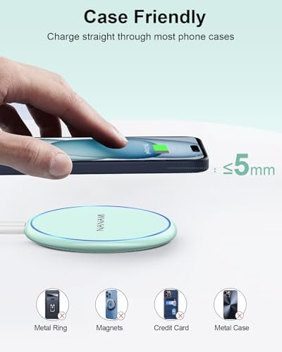 NANAMI Dual Pack Fast Wireless Charger – Qi Certified 10 W Charging Pad for i Phone 15/14/13/12/SE 2020/11 Pro & Samsung Galaxy S25/S24/S23/S22/S21/S20/Note 20 – Effortless Device Compatibility & Enhanced Speed for Air Pods Pro/3/2 – Sleek, Portable Design with Non-Slip Surface for Uninterrupted Charging